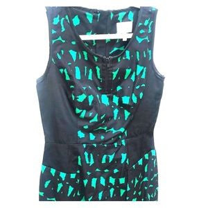 Milly Designer Green & Black Dress